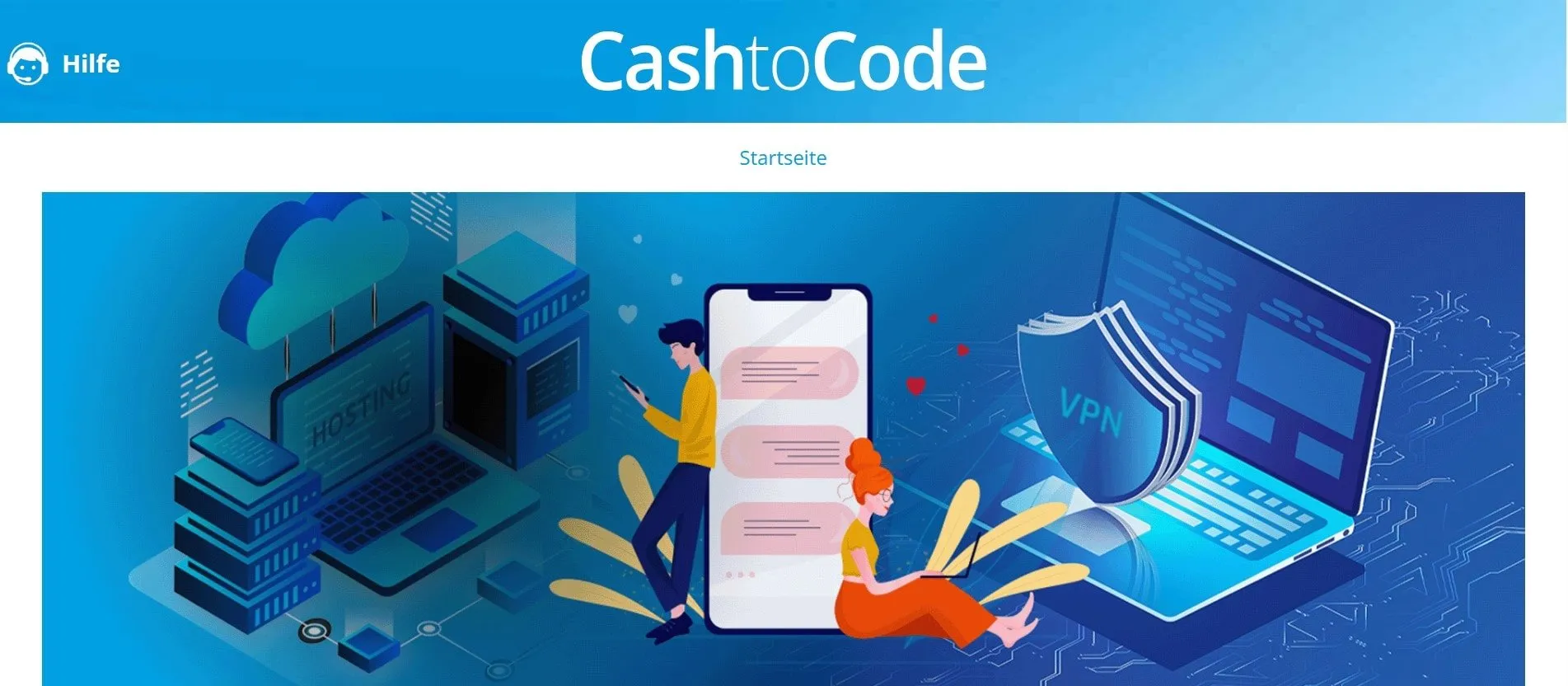 CashtoCode Startseite