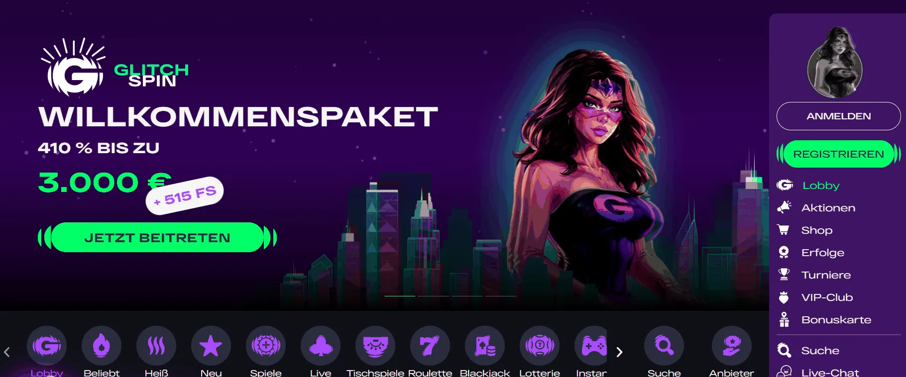 Glitchspin Casino Glitchspin Casino Startseite